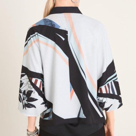 CHICO’S Reversible  Cocoon Ruana Wrap - Picture 3 of 16